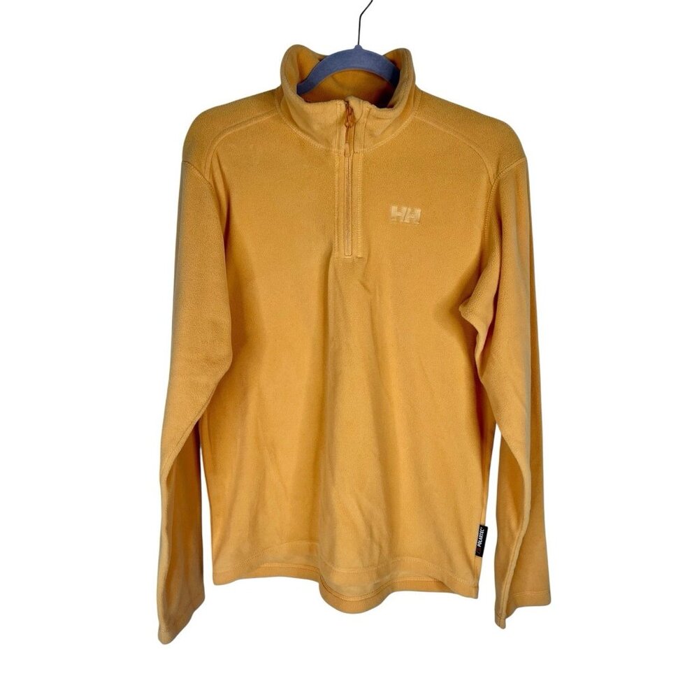 HELLY HANSON Women's Yellow 1/4 Zip Fleece Sweatshirt Medium